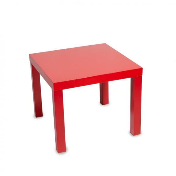 Lack stolík červený